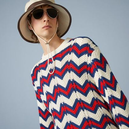 Gucci Chevron Knit Sweater