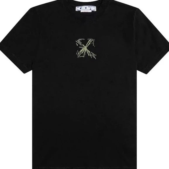 Off-White Splashy Arrow Slim Short-Sleeve Tee 'Black/Beige'