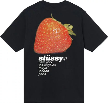 Stussy Strawberry Tee 'Black'