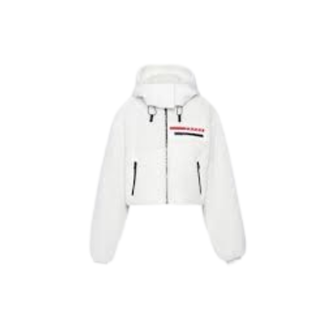 Prada 'Cropped Fleece' Women Hoodie