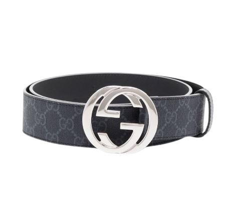 Gucci GG Belt With Double G Silver Buckle 'Black'