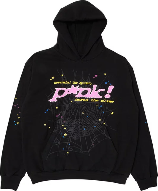 Sp5der P*nk Hoodie 'Black'